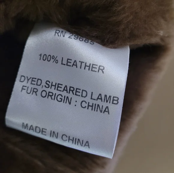 GUC VTG Pendleton Genuine Shearling Lamb Leather Vest Size Large Tan - Picture 10 of 13